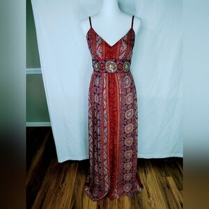 Michelle Antonelli Embellished Silk Blend Maxi Dress